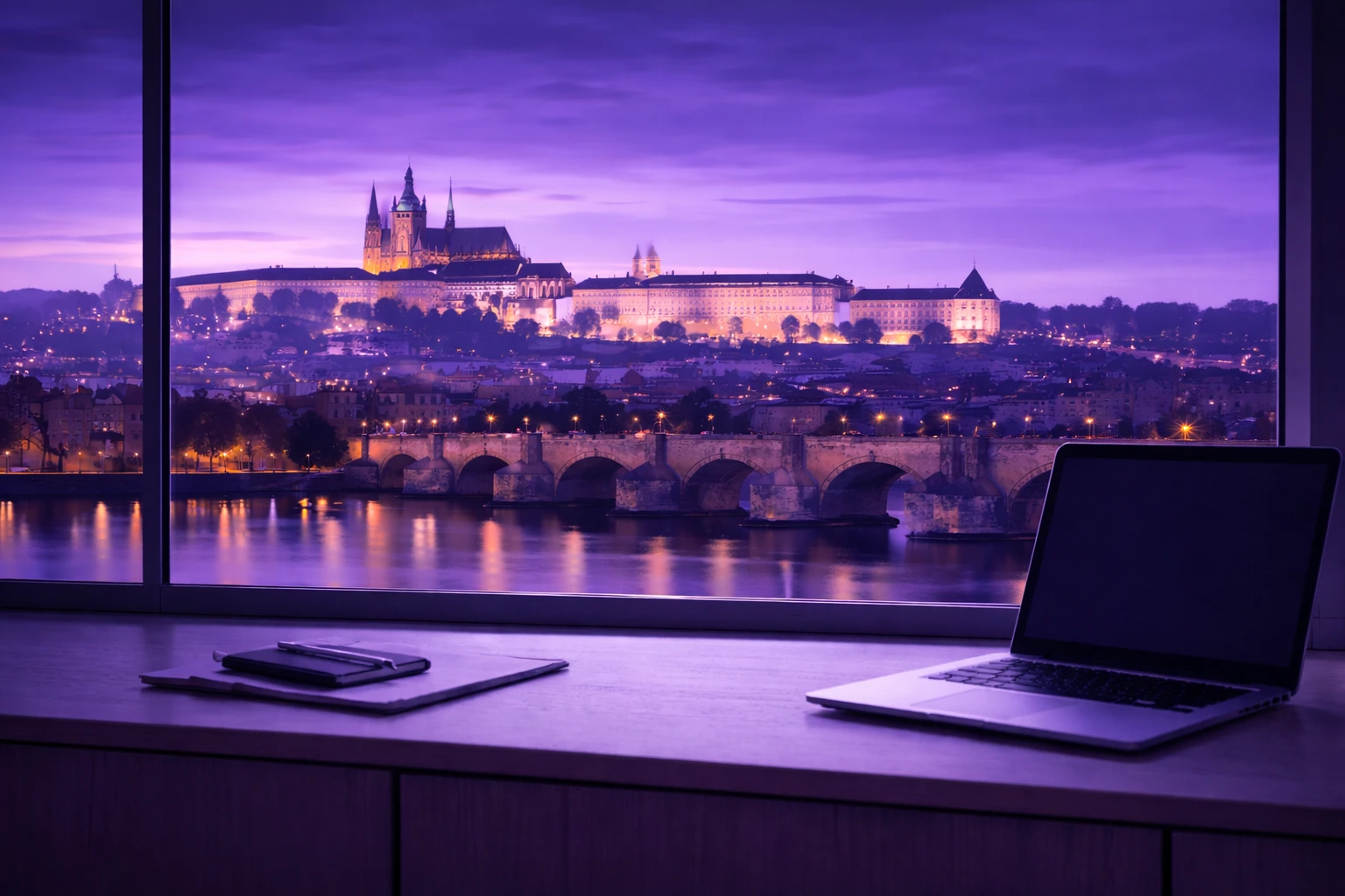 Prague office workspace for Czech business registration and visa services