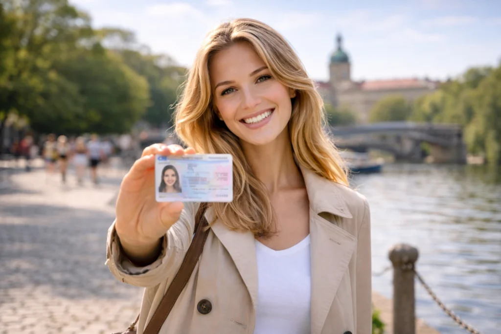 EU citizen holding a Czech permanent residence card (Trvalý Pobyt) to secure long-term stay in Prague.